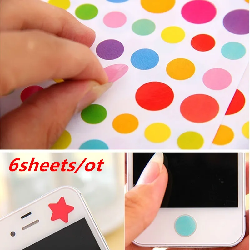 6 Sheets/lot Colorful Decals Funny Toy Kids Paper Diary Journal Scrapbook Decorative Laptop Sticker Classic