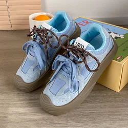 New Fashion Trend Summer Women's Sneakers Comfortable Board Shoes Mesh Flats Breathable Outdoor Casual Platform Shoes