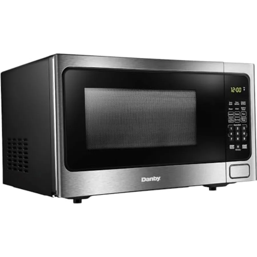 

1.1 cu. ft. Countertop Microwave in Stainless Steel with 6 Auto Cook Options for Popcorn Potato Pizza Frozen Vegetables Beverag