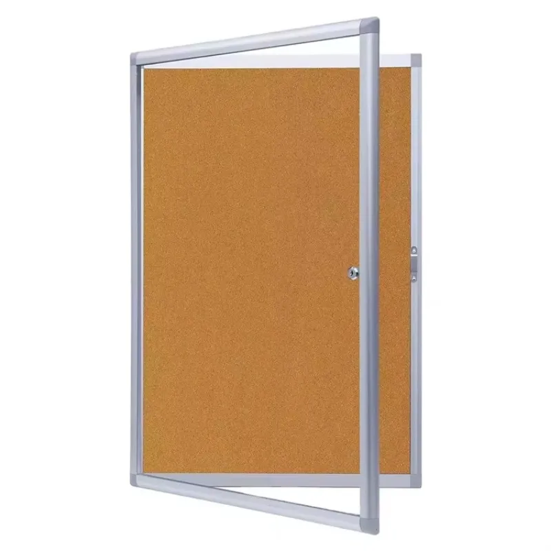 Lockable Notice Board School Cork Board Stair Pin Board