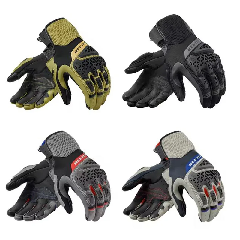 

4 Colors Revit Sand 5 Trial Motorcycle Adventure Touring Ventilated Gloves Genuine Leather Motorbike Sport Gloves All Size M-XXL