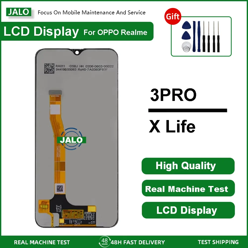 مجموعة شاشة JALO مناسبة لـ OPPO Realme 3PRO 5PRO 6 6S 7 شاشة عرض متكاملة شاشة LCD تعمل باللمس استبدال لوحة ال سي دي