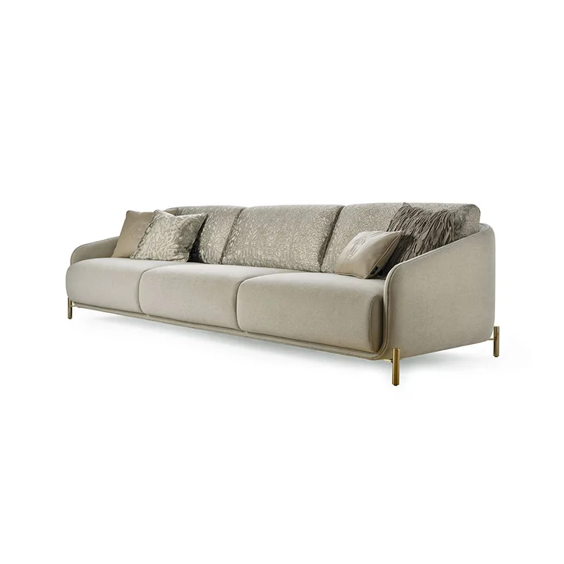 

Sofa light luxury fabric sofa high-end model room furniture Lecong furniture