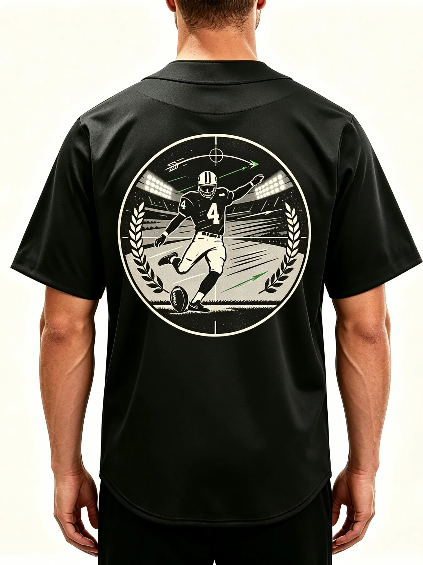 Retro American Football Player Graphic Jersey #21 Vintage Button-Up Short Sleeve Rugby Print Baseball Shirt Casual Sports Wear