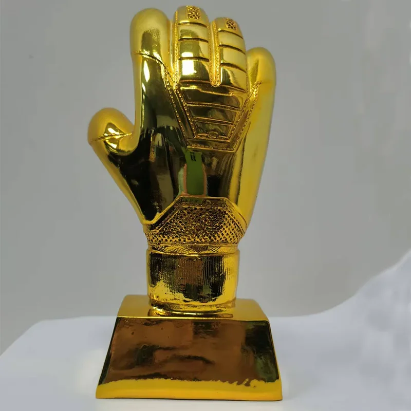 Football Goalkeeper Golden Glove Award Resin Trophy Display Fan Birthday Gift Home Decor Bar Decorations Sports Store Items