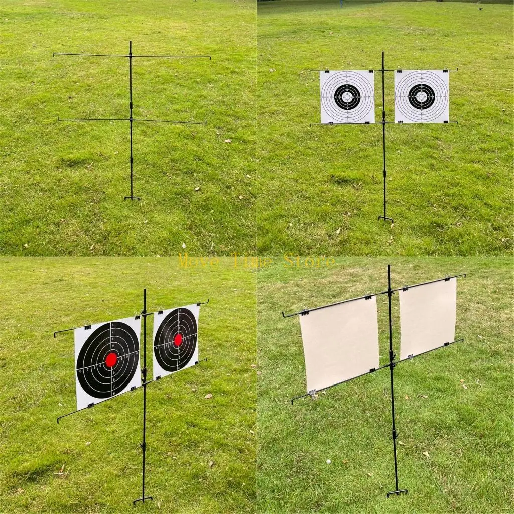 

92ME Adjustable Height Targets Stand, Paper Targets Stand with 8 Metal Clip