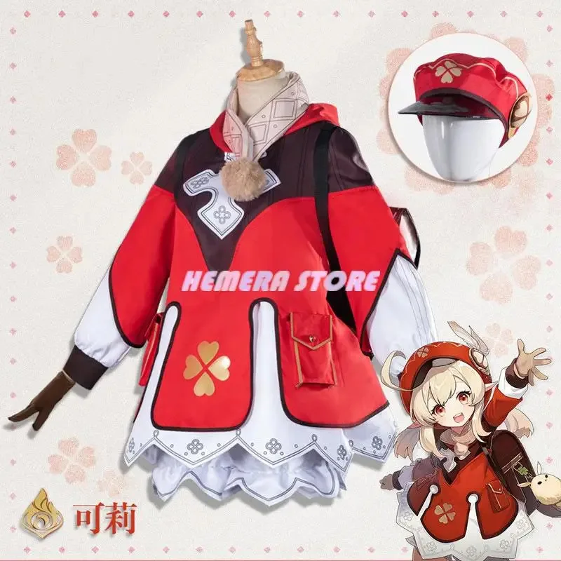 2025 이이클리 겐신 임팩트 코스프레 백팩 가발 신발 로리 파티 의상 유니폼 크리스마스 할로윈 코스튬 C