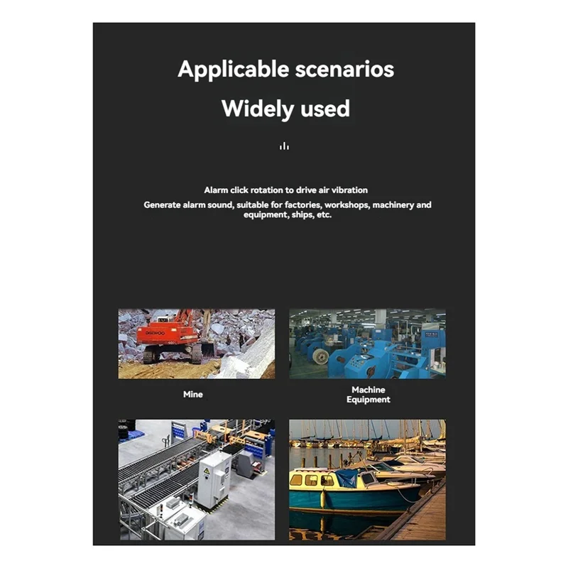 A92Z Red Mini Metal Motor Siren Industrial Alarm Sound Electrical Guard Against Theft 120Db MS-190