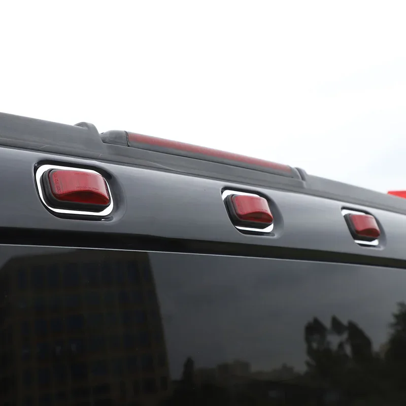 

For 03-09 Hummer H2 car tailgate dome light decorative frame/signal light sticker stainless steel exterior sequins