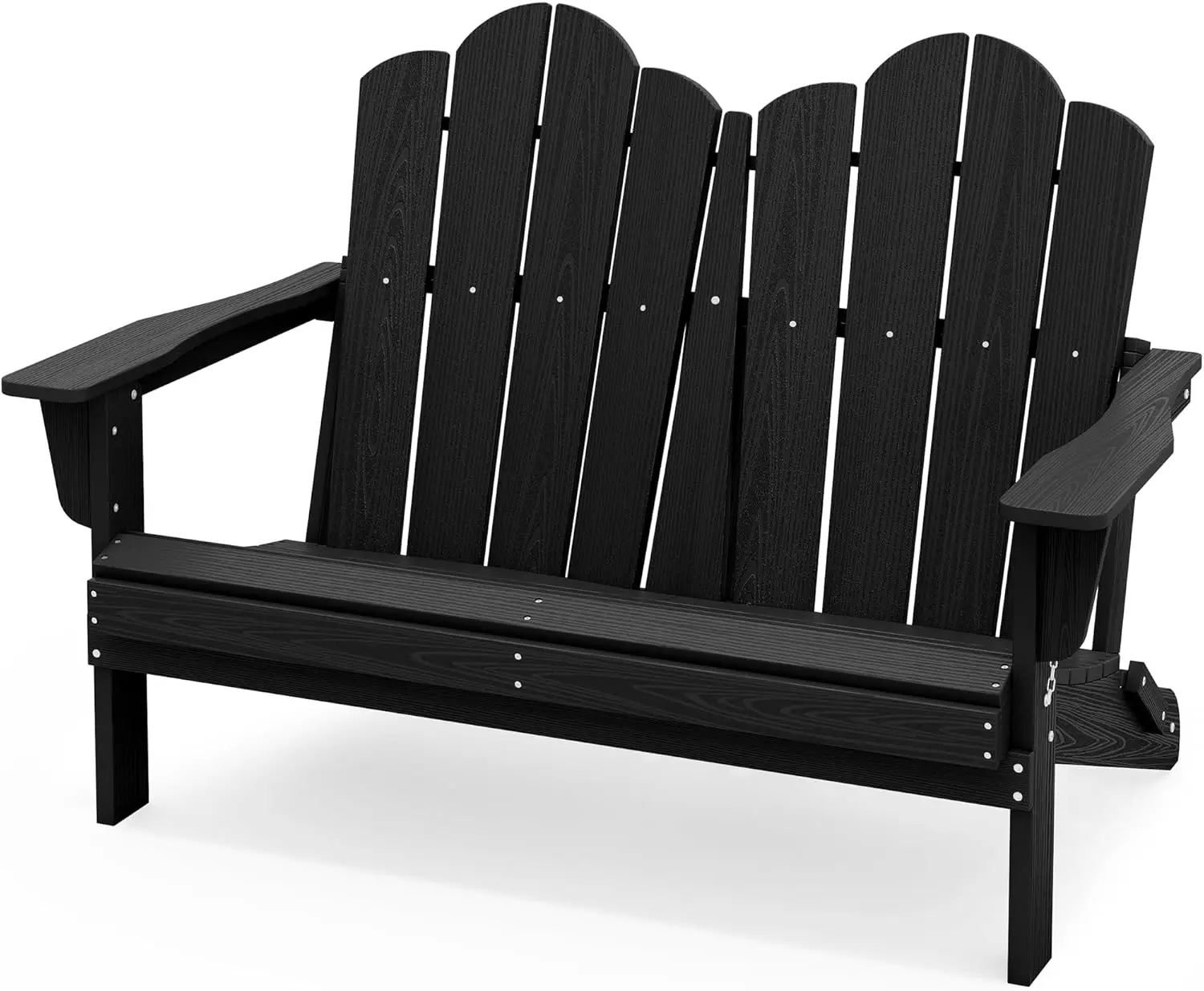 HDPE All-Weather Folding Adirondack Loveseat 660lb Deck Lawn Garden Customized