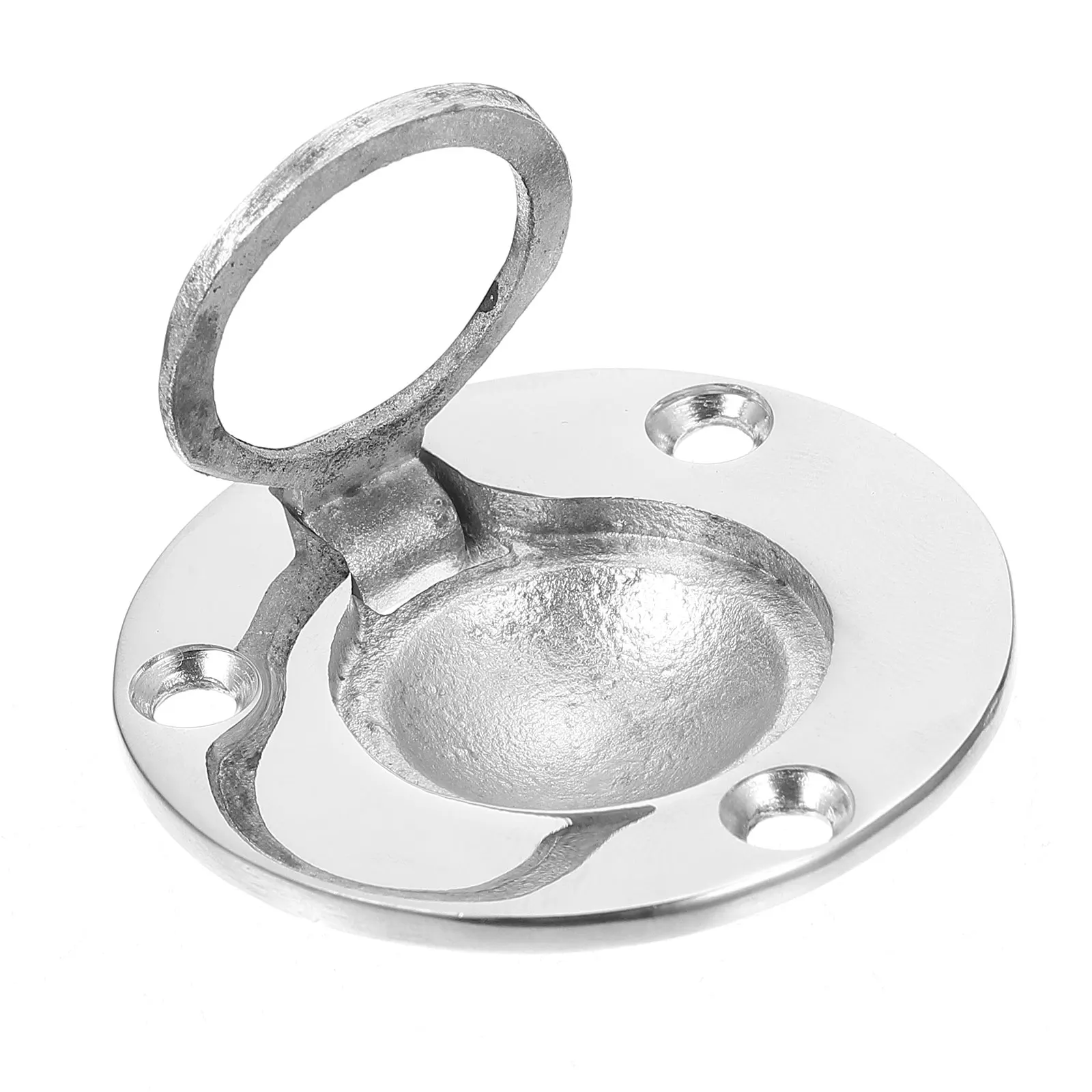 

Marine Floor Buckle Round Door Grip Handle for Boats Deck Pillow Kayak Professional Silver Handles Boat Accessories Stainless