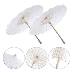 1Pc Classical Handmade Paper Umbrella Women Vintage Dance Prop Wedding Party Photography Prop Kids DIY Painting Supplies