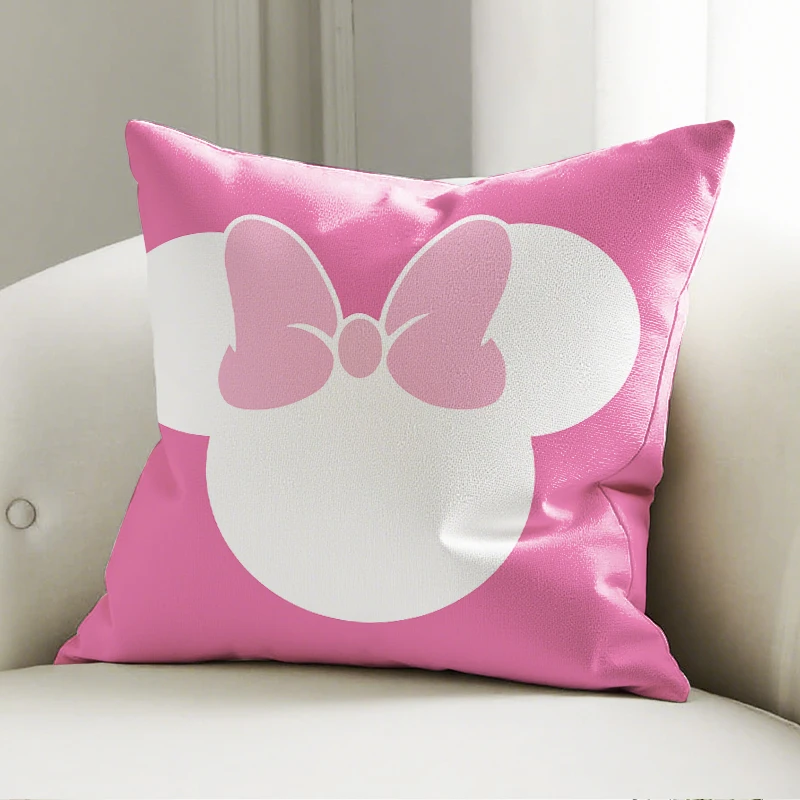 

Disney Minnie Mouse Silhouette Pillow Case Soft Cushion Cover for Sofa Bedroom Kids Room Disney Decorative Throw Pillowcase