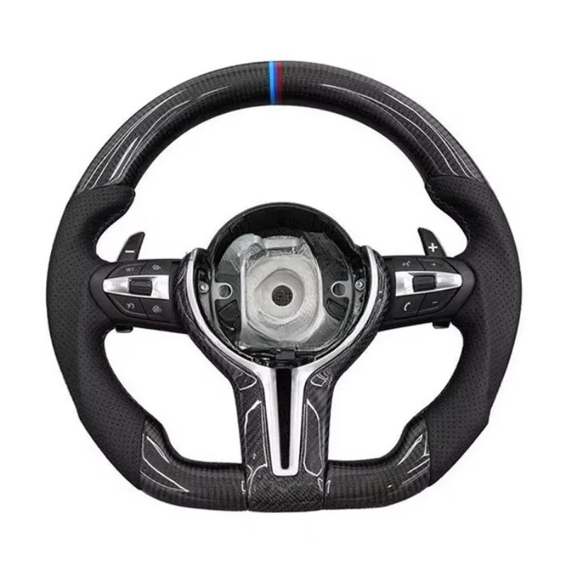 

Steering Wheel Carbon Fiber M3 F30 X1-X6 Series/M5 F10 GT5 Series Steering Wheel Heated Bare Wheel Full Leather
