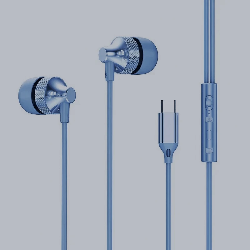 Portable Type C 3.5mm Music Earbuds Dolby Audio HiFi Surround Sound Wired In-ear Headphones for Phone Music and Player Earphones