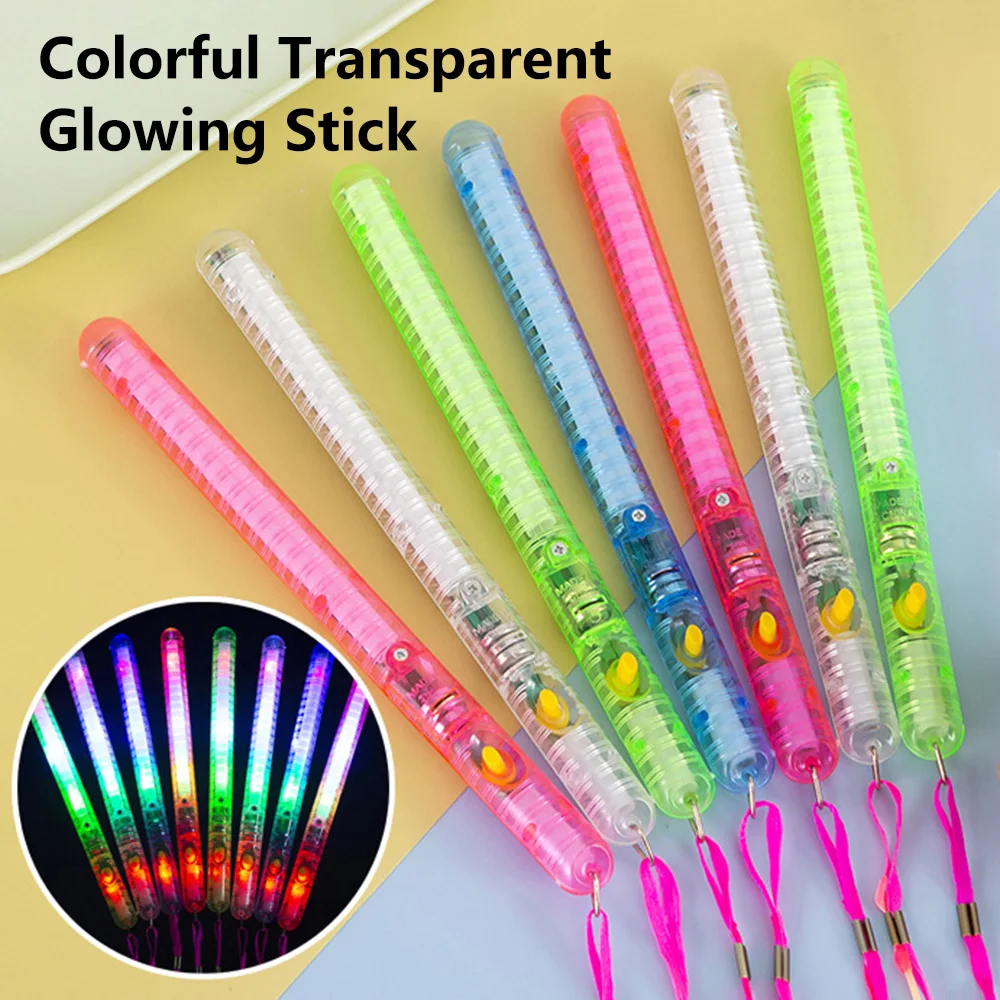 5pcs Flashing LED Wand Sticks Glowing Cheer Wands Multicolor Light Up Wands With Lanyards For Music Concert Party Favor