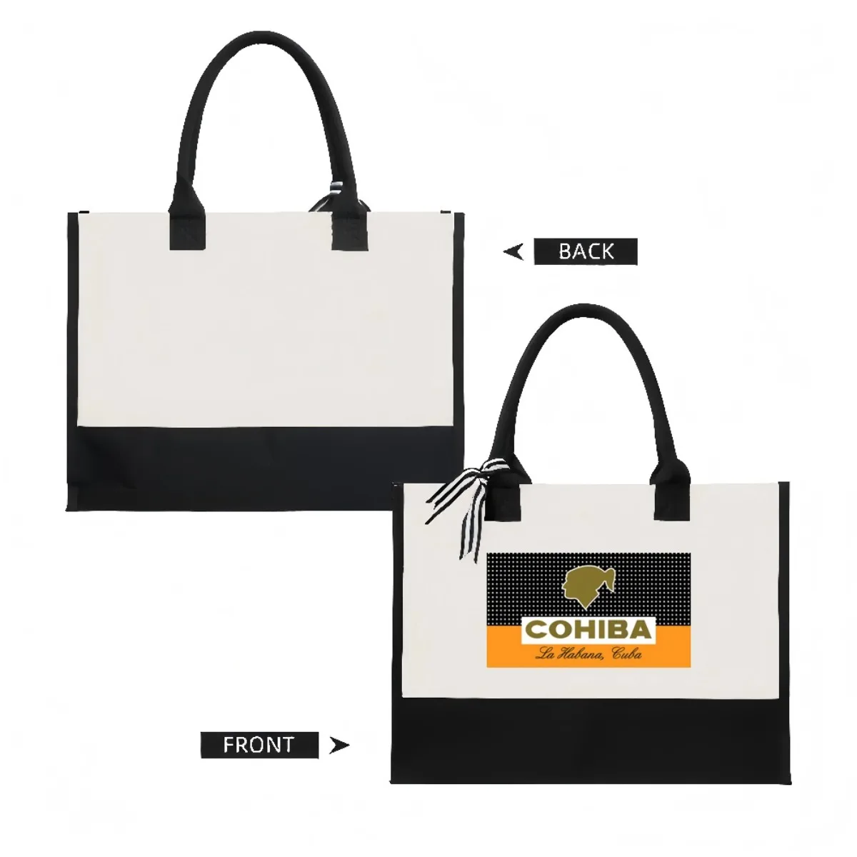 السيجار الكوبي لا 2026 وصول جديد موضة عملية واسعة قابلة لإعادة الاستخدام حمل حقيبة نمط طباعة 2 لهجة الثقيلة كبيرة #2