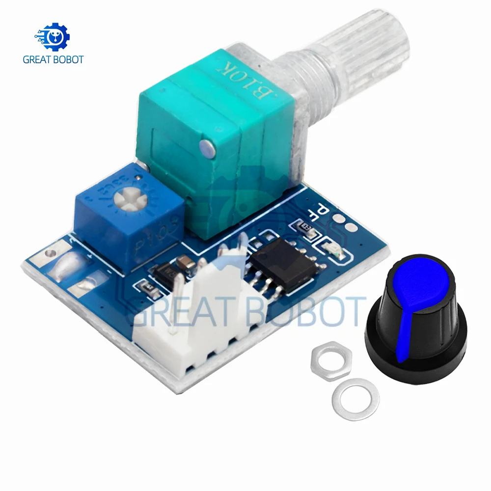 4-Pin Industrial-Grade PWM Controller – 12V Precision Single-Channel, Fan Module w/Switch & Wire