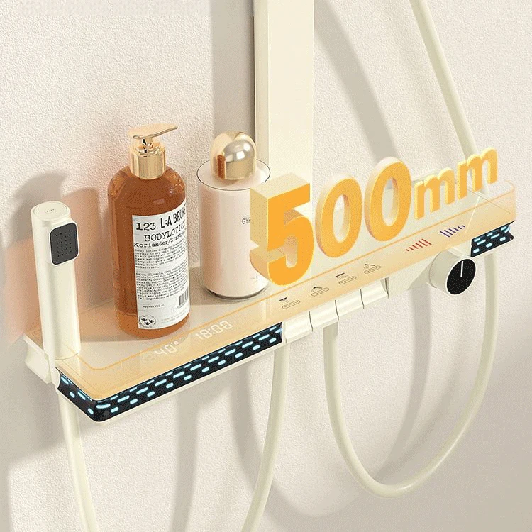 Set doccia da bagno digitale per pianoforte Illuminazione ambientale Sistema doccia da bagno digitale caldo freddo Accessori per rubinetti da bagno a cascata