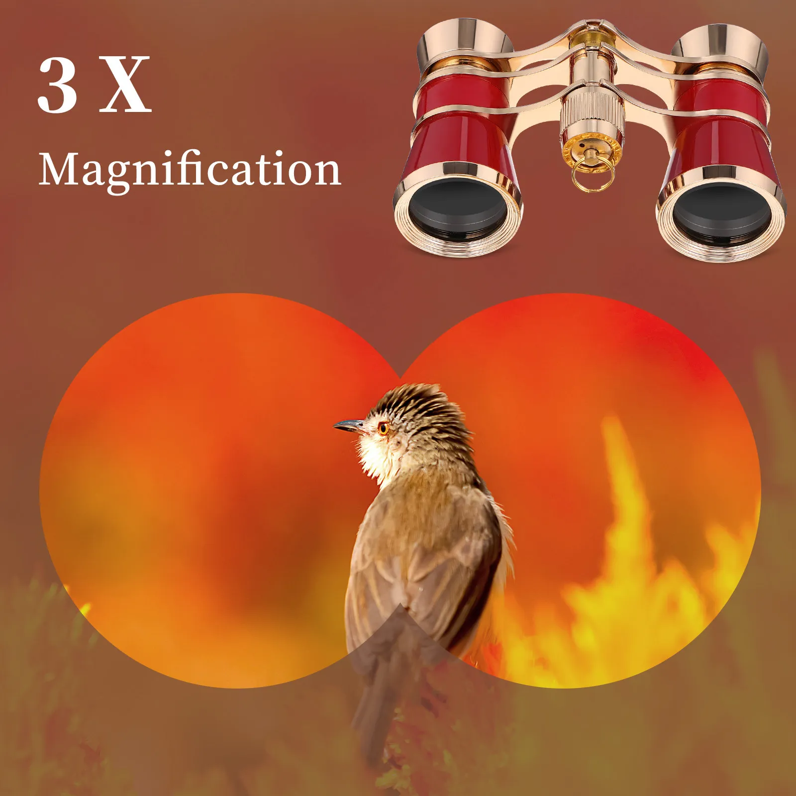1Set Inspection Camera Retro Vintage Nautical Binoculars 3X25 Aluminum Alloy Compact Bird Watching Stargazing Theater