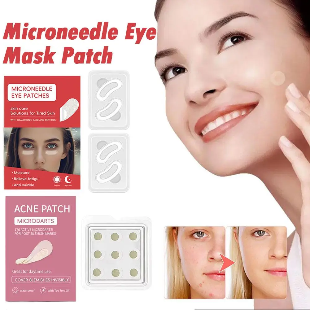 1 คู่Hyaluronic Acid Microneedle Eye Patches Maskสําหรับต่อต้านริ้วรอยAging Dark Circles Moisturizing Under Eye Gel PadsผิวP1L8