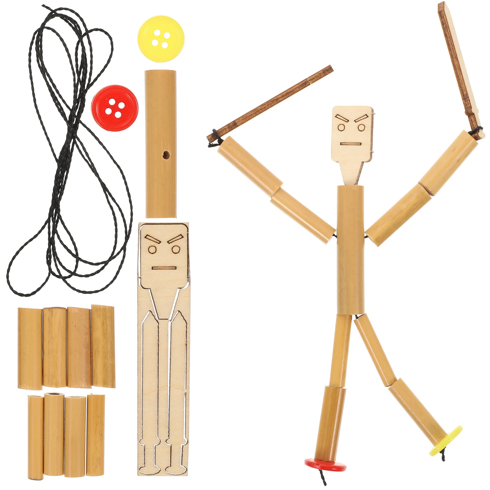 2 Sets DIY Crafts Supplies Pull Puppet Making Kit Wire Toy Interactive Toys