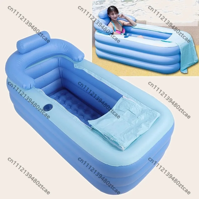 Inflatable Bathtub for Adults Athletes Portable Hot Ice Bath Spa Tub with Air Pump