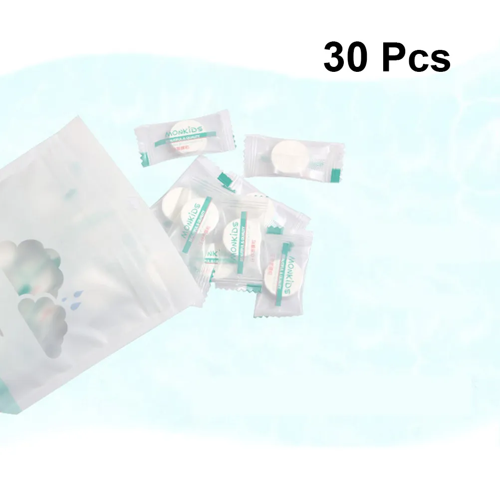 30 Stück Komprimierte Bonbon-Gesichtsmaske aus Vliesstoff Einweg-Hautpflegewerkzeug Saugfähige Feuchtigkeitsspendende Gesichtsmaske für Frauen
