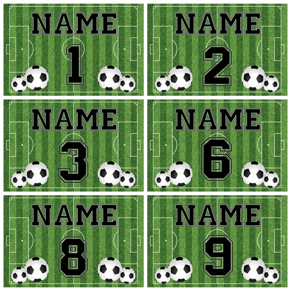 

Customize Football Soccer Field Backdrops Boy Birthday Kids Portrait Sports Poster Baby Shower Newborn Photography Background