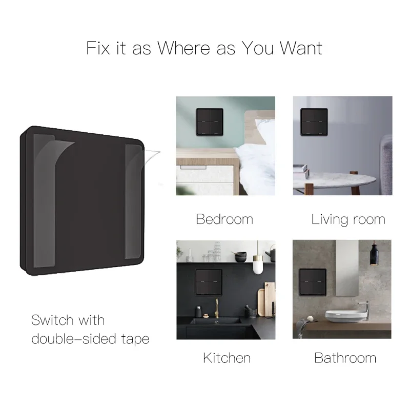 

Tuya Smart ZigBee Scene Button Switch 4gang Wireless Wireless 12 Scene Switch Free Sticker Battery Powered Smart Life Control