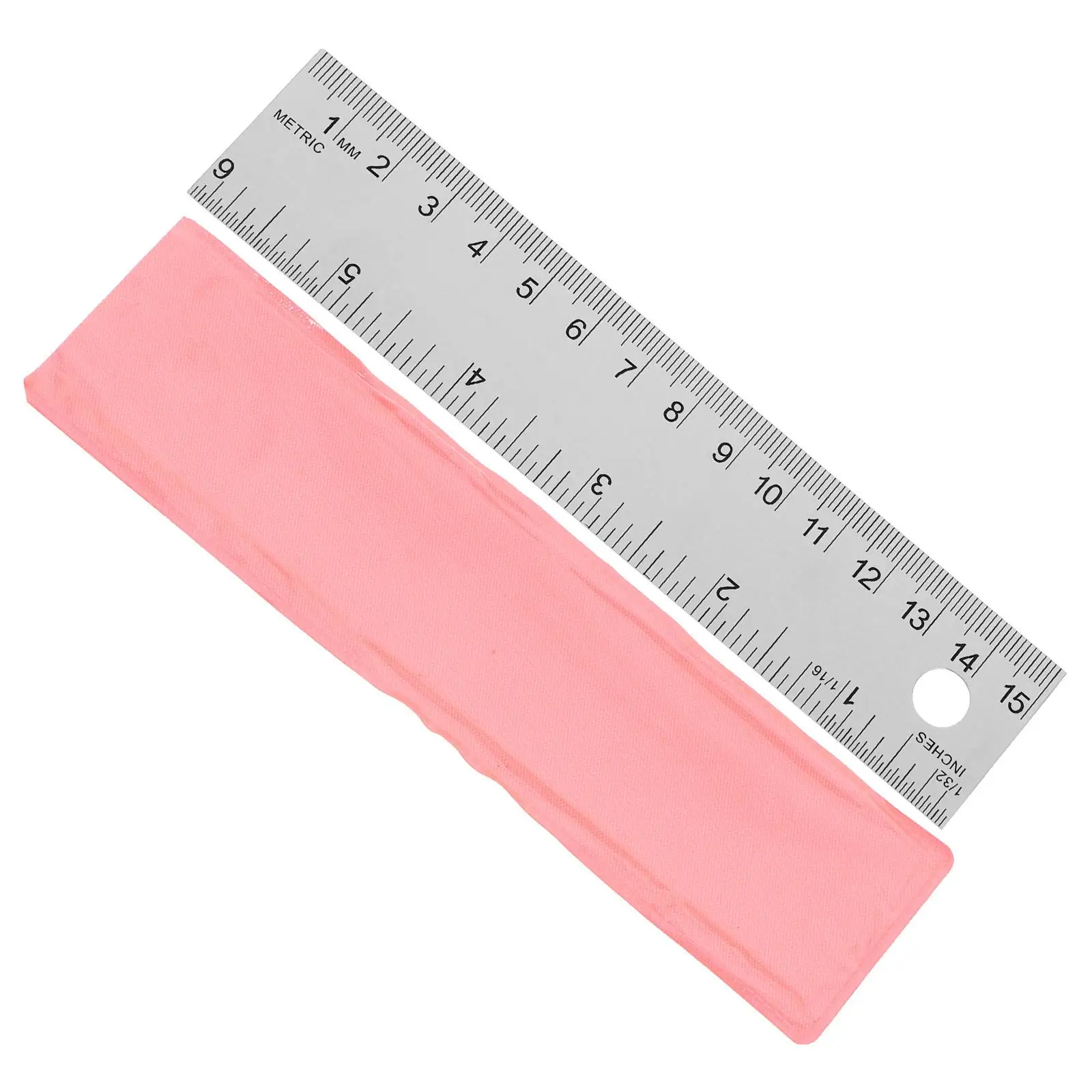 Stainless Steel Cork Back Metal Ruler Inches Centimeters Measuring Tool Office Supplies Student Stationery Mm Straight Rulers