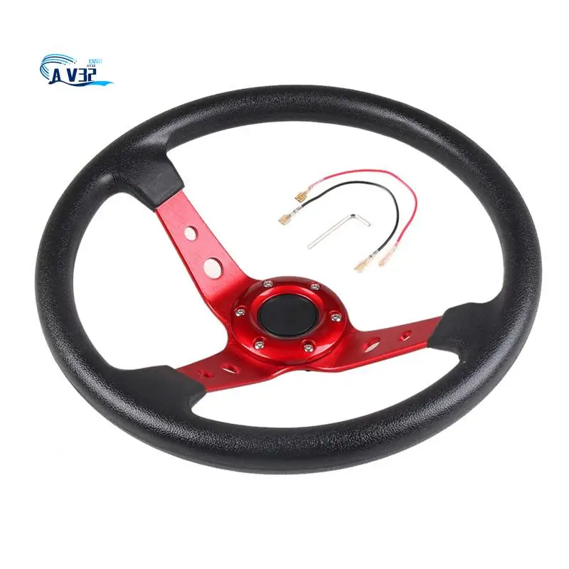 

AV32-For Logitech G29 G920 G923 Racing Game, Racing Steering Wheel Gaming Steering Wheel Universal , 14 Inch 350Mm