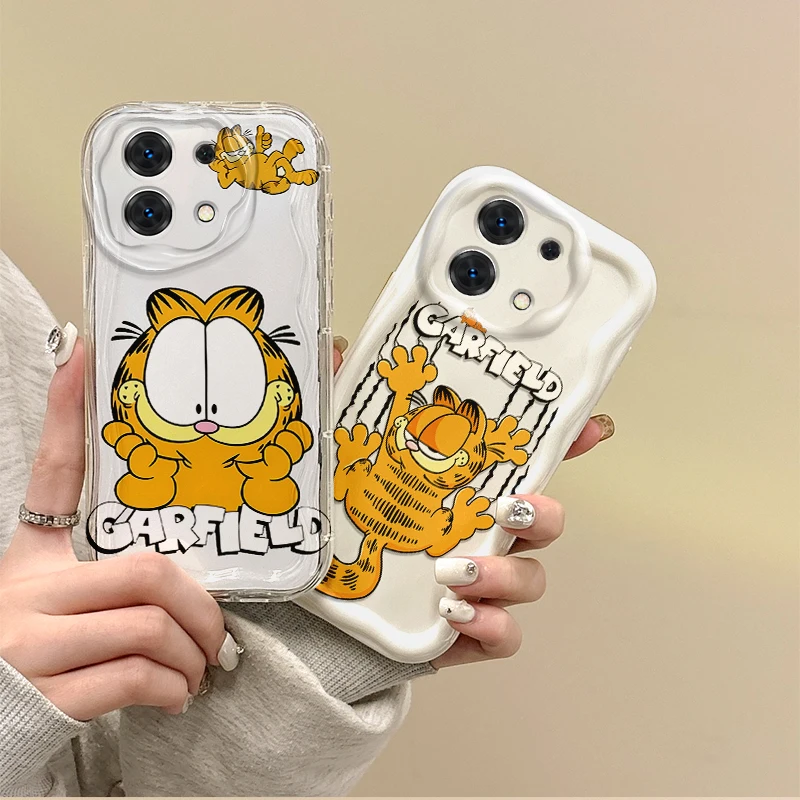 New Funny G-Garfields Cartoon Phone Case For Redmi Note 13 12 11 ProPlus 10 9 Pro 14C 13C 12C 10C A4 K70 Non-Slip Silicone Cover