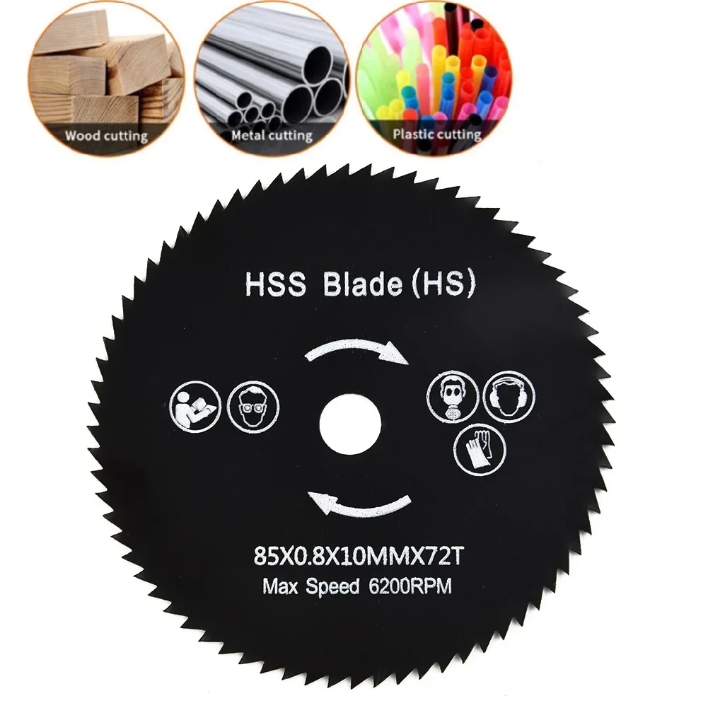 1 Pcs 85mm 72T HSS Mini Circular Saw Blade Cutting Disc Wheel For Wood Metal Working Tools Hot Sale Power Rotary Tool