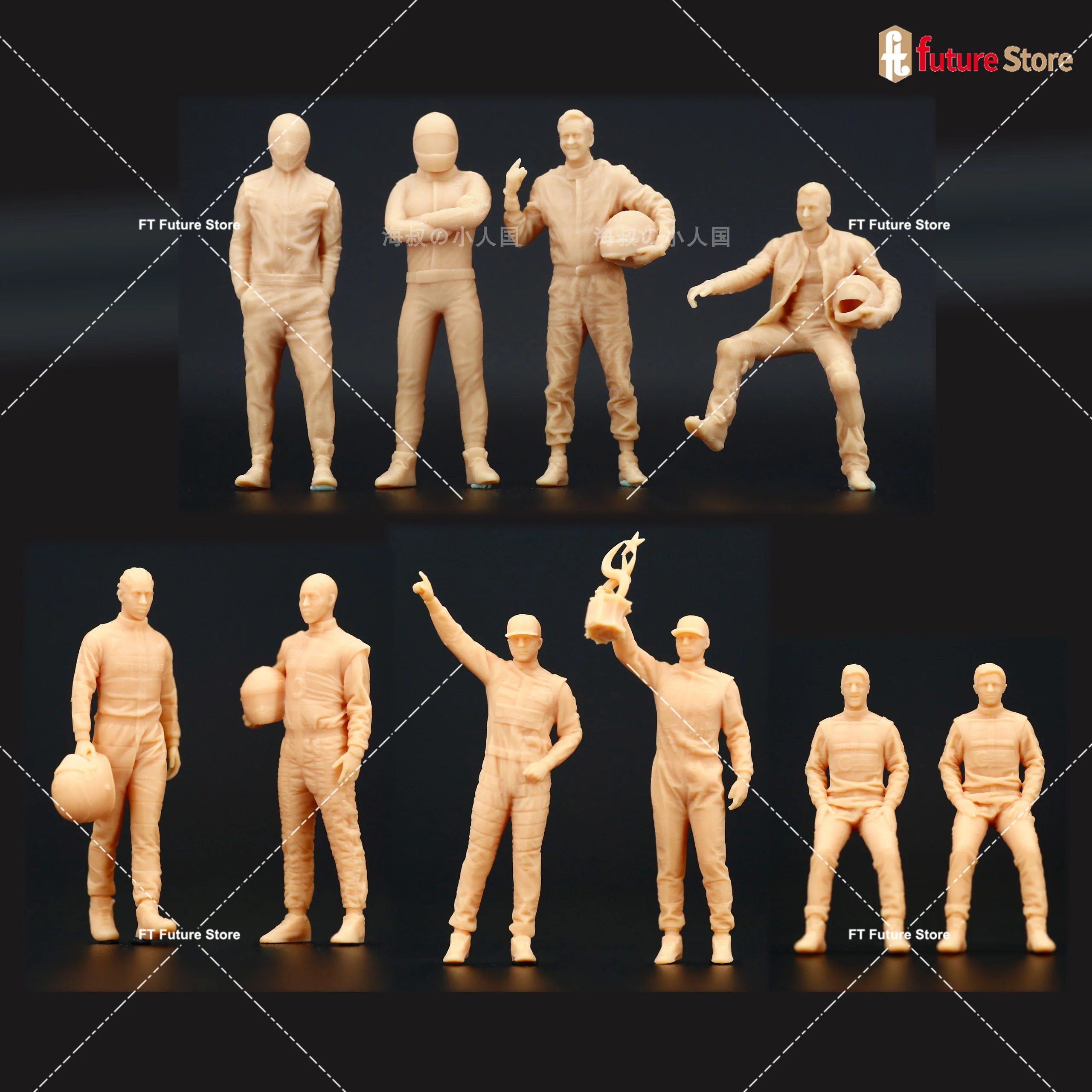 

1/64 1/43 Racing DriverFigure Miniatures Diorama Creative Mini Doll Scene Props Figurine For Car Model Sand Table Ornaments
