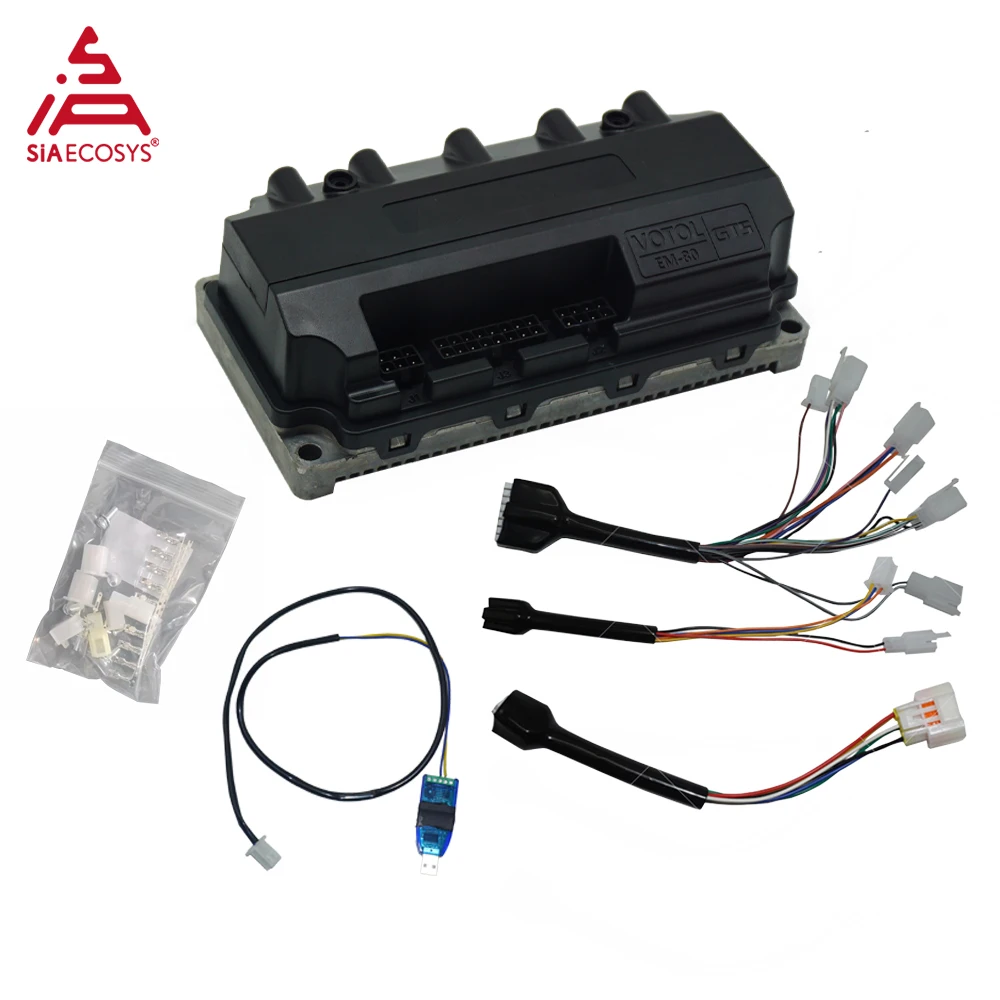 

VOTOL Programmable EM80GTSP 72V Controller Rated 55A Boost 80A Controller for 3-4kW Electric Scooter Motor EM series controller