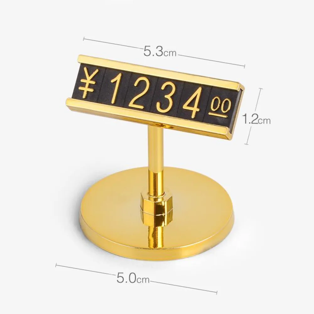 Jewelry Display Price Tags Holder Digital Price Labels Numbers Display Cube Tags Stand