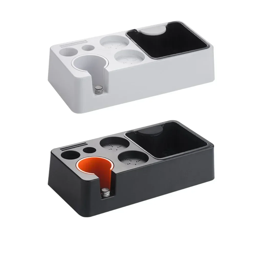 

Espresso Knock Box Tamp Station Non-Slip Base Coffee Tool Organizer 51/53/58MM Coffeeware Tamp Station 32x14.8x7.5cm Storage Box