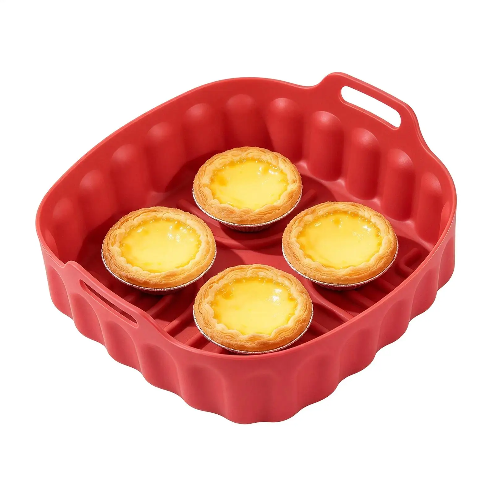 1PC Reusable Airfryer Pan Liner Accessories Silicone Air Fryers Oven Baking Tray Pizza Chicken Airfryer Non-stick Silicone Mould