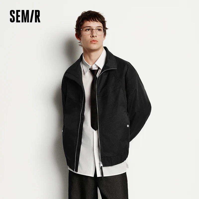 Semir veste hommes coupe ample col montant Style jeune 2025 automne hiver minimaliste mode manteau décontracté