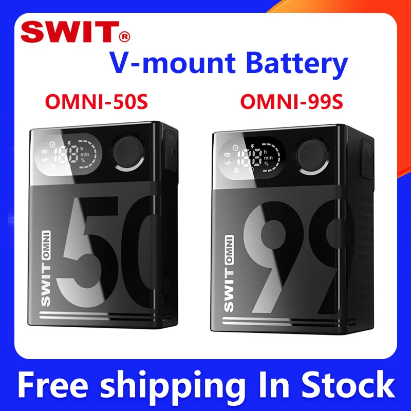 SWIT OMNI-50S OMNI-99S 50Wh 99Wh USB-C Info Pocket V-mount Battery