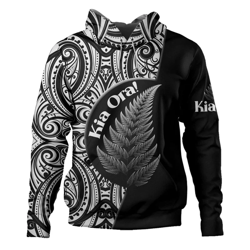 Fashion Autumn Men's Sweatshirt New Zealand Ora Silver Ferns Rugby Graphic3D Printed Hoodie Unisex Street Casual Hoodie Q0066