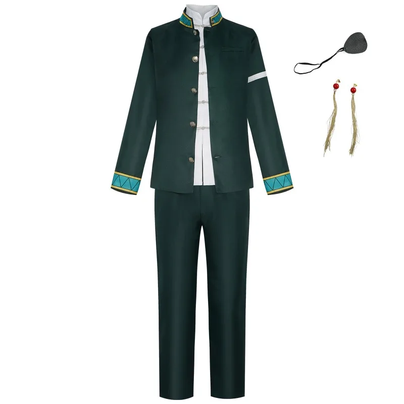 

CosplaySuo Hayato Cosplay Costume Anime Wind Breakerr School Uniform with Jacket Pants Eyemask Earrings Suou Hayato Outfits Hall