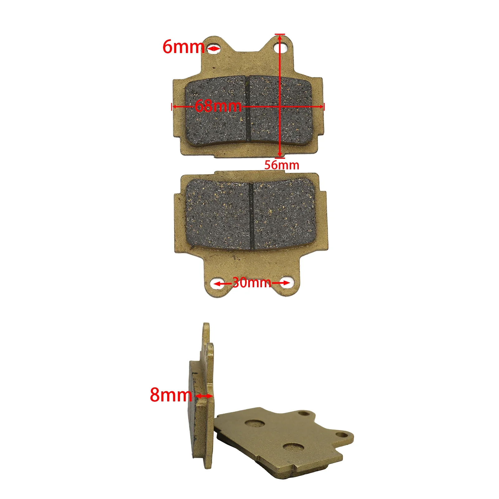 Motorcycle Front and Rear Brake Pads for Yamaha XJ600 XJ600N XJ600S Diversion Zeal (3YX1/2/4) 1991-1992 1993 1994 1995 1996 1997