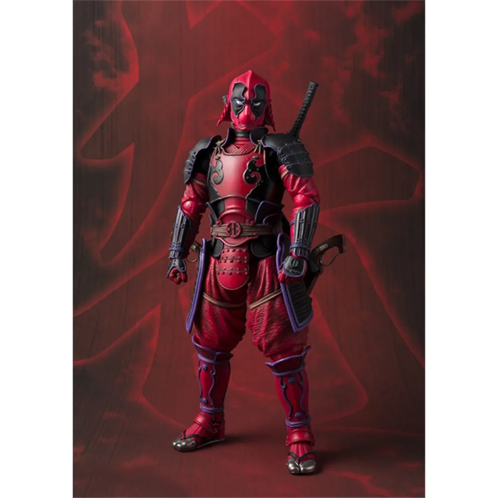 Great Soldier Deadpool Action Toy Figures The Avengers Kabukimono Movable Model Handsome Realistic Desktop Ornament Garage Kit