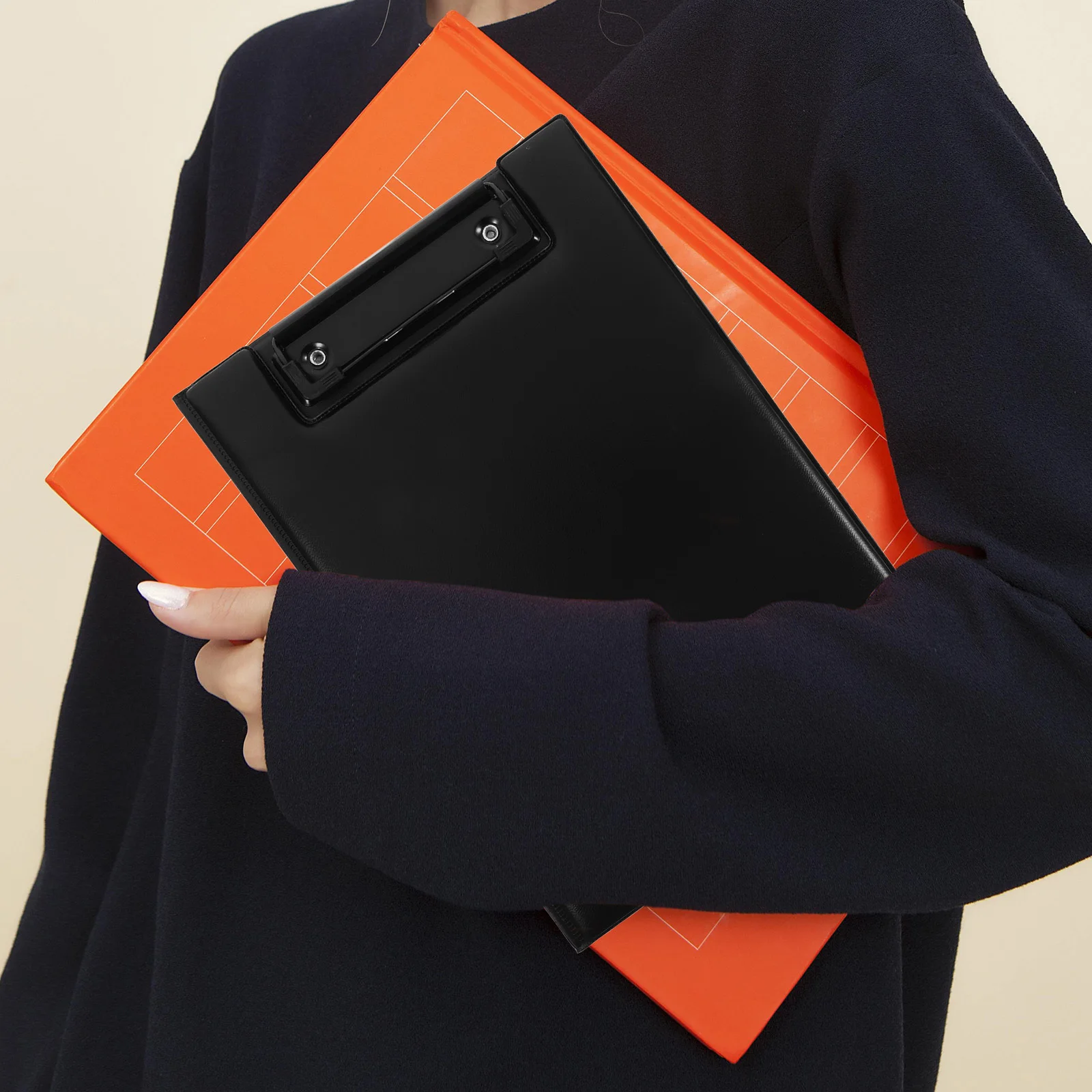 

Clipboard File Organizer PU Surface Clip Board for Office Document Storage Classroom Business Trip Professional Clipboard