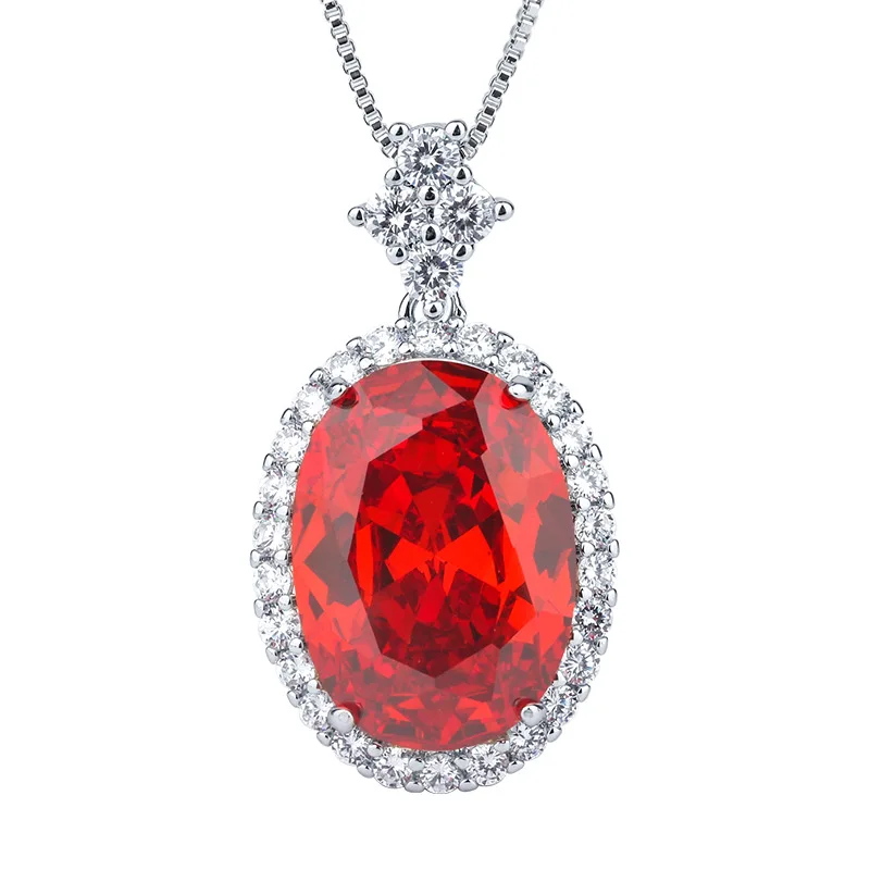 Jewelry Gold Plated Colored Gems Suit Female Denier Shape Birthday Gift Main Stone 13*18-12*16