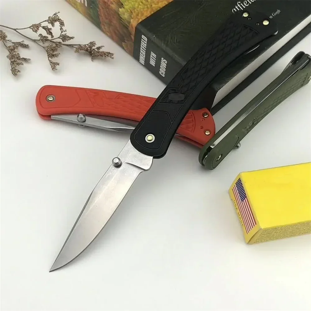 BK110 Slim Folding Knife 440c Blade Nylon Fiber Handle High Quality Pocketknife Outdoor EDC Survival Hunting Cuting Camping Tool