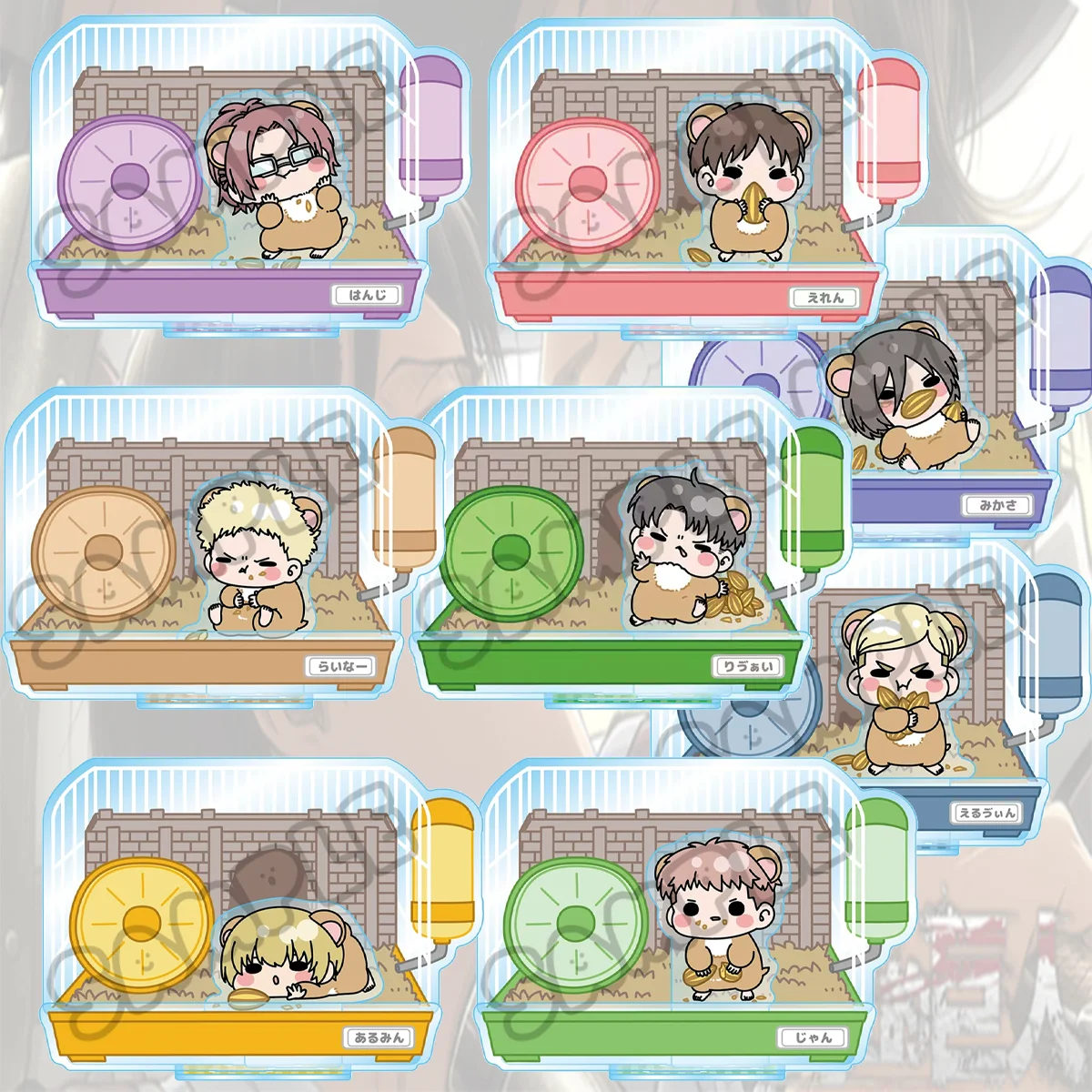 Anime Attack on Titan New 10cm Acrylic Stand with Three Plugs, Armin, Easter Present for Friends and Room Decor Keychain