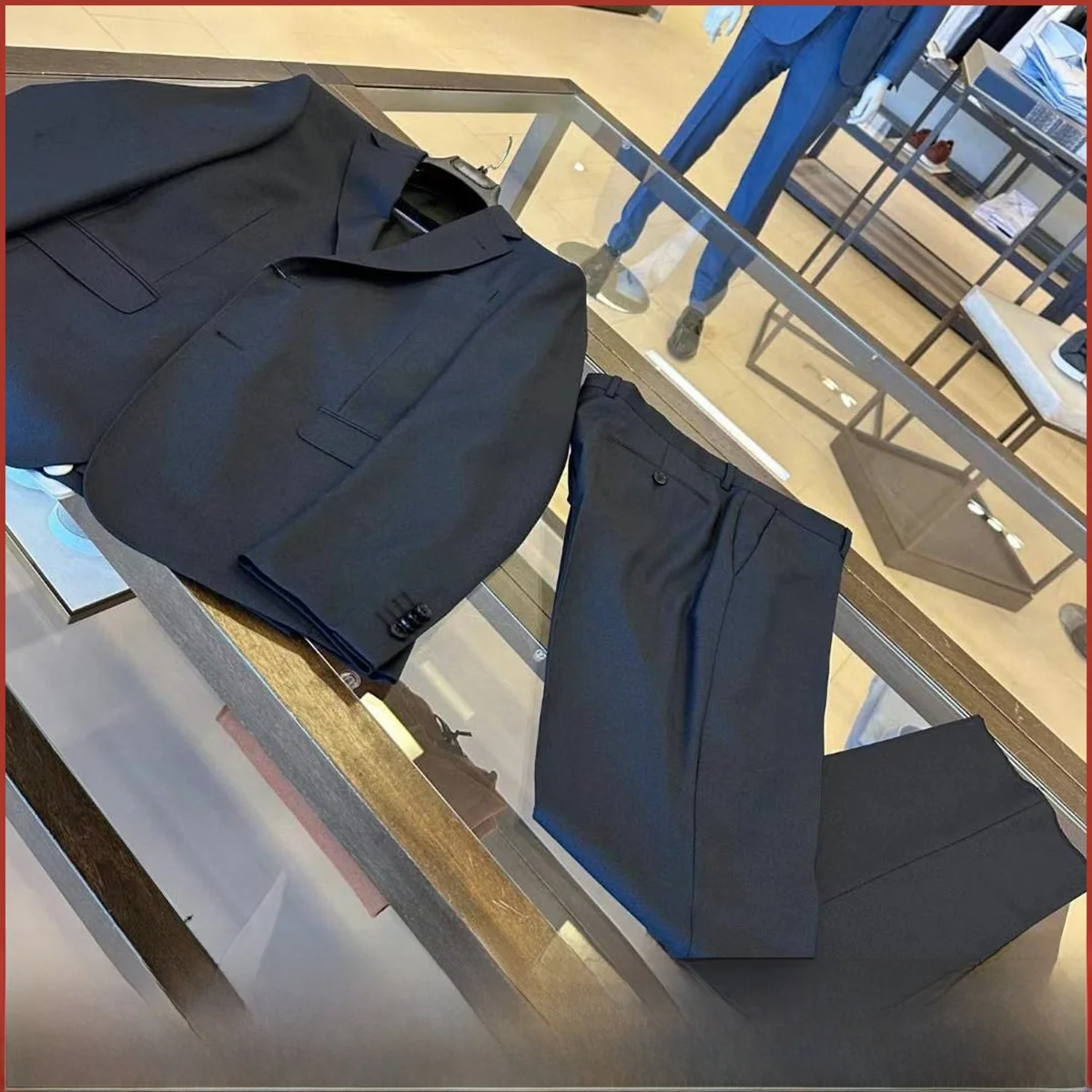 Luxury Woolen Casual Men's Busin Pants Tailored Fit Italian Spun Wool Straight Leg Faionable Urban Sle Autumn Wear